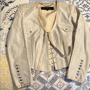 Barbara Bui Cream Silk Jacket